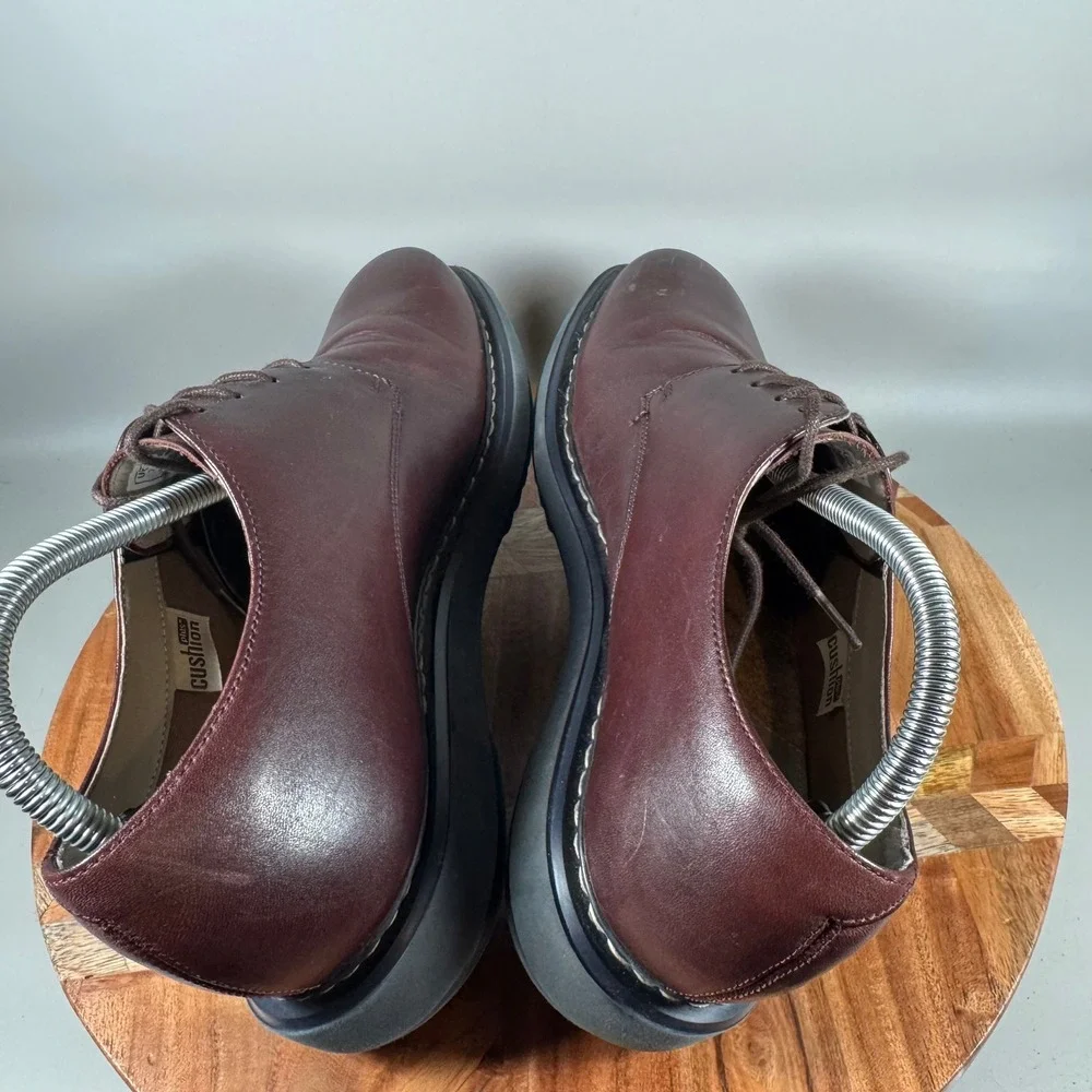 Clarks Tor England Mens Burgundy Leather Derby Shoes 261206997 Size 8 M